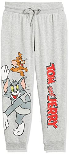 TOM and JERRY Mädchen Tom & Jerry Jogginghose, 32-44 Trainingshose, Meliert, Grau, 6 von Tom and Jerry