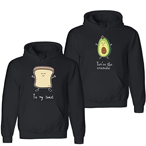 Tom's Couples Shop Best Friends Pullover für Zwei Mädchen 1 Stück Burger Pommes Beste Freunde Hoodie für 2 Sister Freundin Freundschafts Pulli BFF Geschenke von Tom's Couples Shop