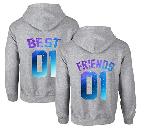 Tom's Couples Shop Best Friends Pullover für Zwei Mädchen Beste Freunde Hoodie für 2 Sister Freundin Schwester Shirt Freundschafts Pulli BFF Geschenke 1 Stück von Tom's Couples Shop