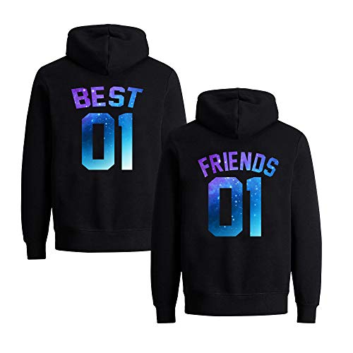 Tom's Couples Shop Best Friends Pullover für Zwei Mädchen Beste Freunde Hoodie für 2 Sister Freundin Schwester Shirt Freundschafts Pulli BFF Geschenke 1 Stück von Tom's Couples Shop