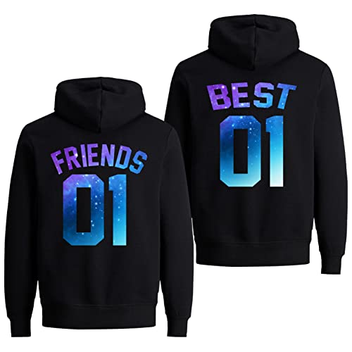 Tom's Couples Shop Best Friends Pullover für Zwei Mädchen Beste Freunde Hoodie für 2 Sister Freundin Schwester Shirt Freundschafts Pulli BFF Geschenke 1 Stück von Tom's Couples Shop