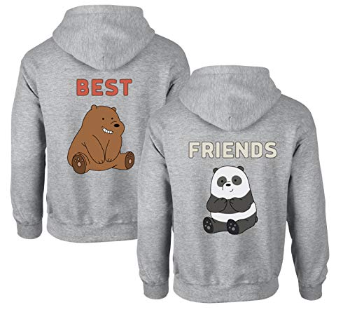 Tom's Couples Shop Best Friends Pullover für Zwei Mädchen 1 Stück Bär Beste Freunde Hoodie für 2 Sister Freundin Schwester Freundschafts Pulli BFF Geschenke von Tom's Couples Shop