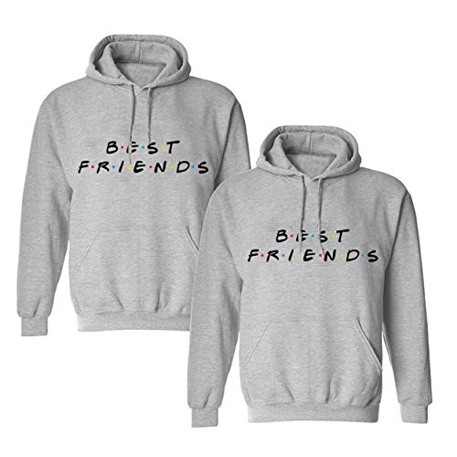 Tom's Couples Shop Best Friends Pullover für Zwei Mädchen 1 Stück Beste Freunde Hoodie für 2 Mädchen Sister Freundin Freundschafts Pulli BFF Geschenke von Tom's Couples Shop