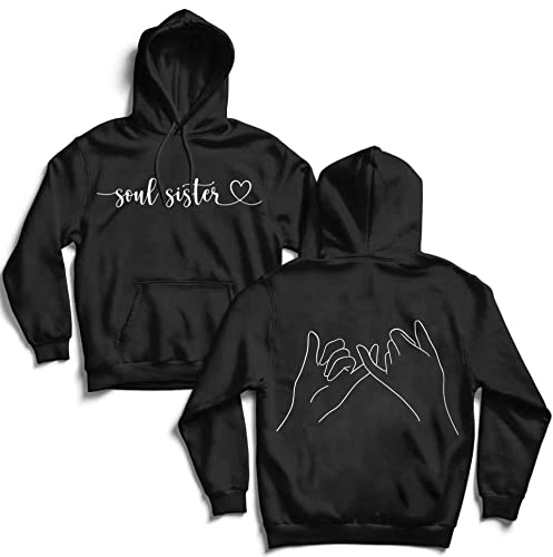 Tom's Couples Shop Best Friends Pullover für Zwei Mädchen - Soul Sister für 2 Schwester BFF Beste Freunde Hoodie Freundinnen Pulli Freundschaft Geschenke von Tom's Couples Shop