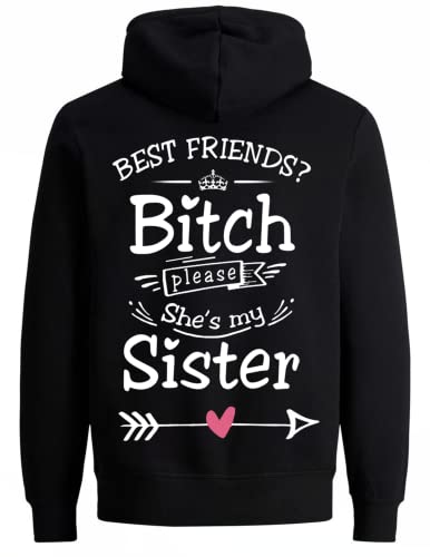 Tom's Couples Shop Sister Pullover für Zwei Mädchen 1 Stück Best Friends Pullover für 2 Schwester BFF Pullover Beste Freunde Hoodie Freundinnen Pulli Freundschaft Geschenke von Tom's Couples Shop