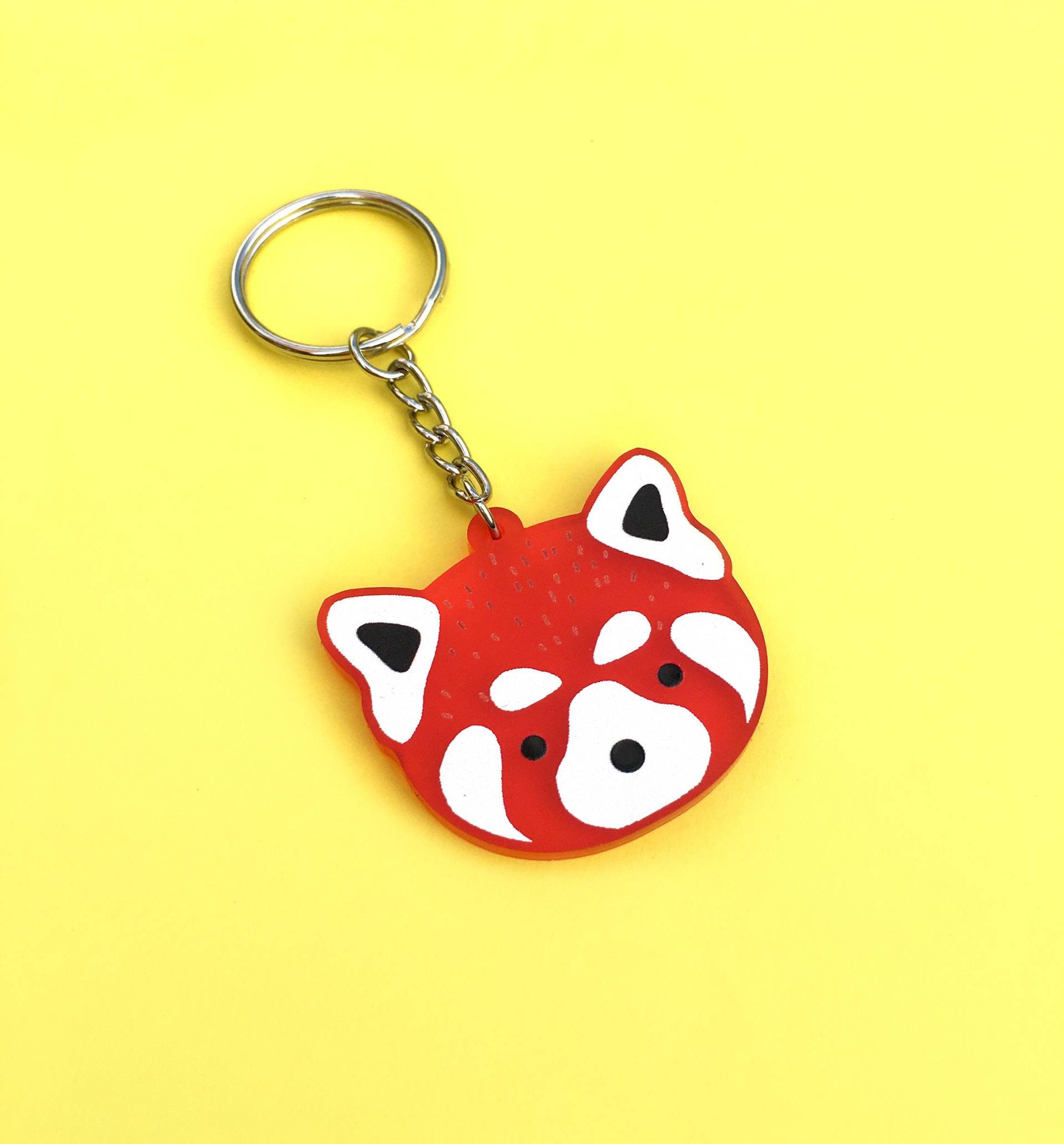 Roter Panda Schlüsselanhänger - Frosted Red Animal Keychain, Niedliches Dschungeltier, Geschenk Für Kinder, Accessoire Kleine Kinder von TomHardwickDraws