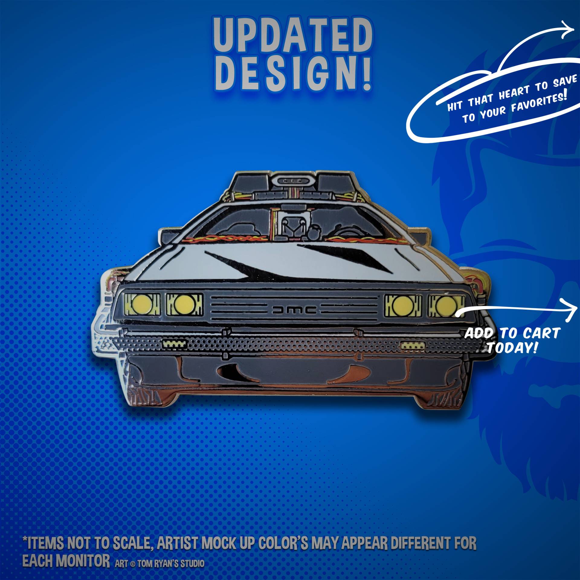 Delorean Time Machine Hard Enamel Pin - Zurück in Die Zukunft Geek von TomRyansStudio