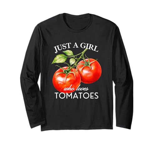 Nur EIN Mädchen, das Tomaten liebt Gemüse Vegetarisch Vegan Langarmshirt Nur EIN Mädchen, das Tomaten liebt Gemüse Vegetarisch Vegan Langarmshirt von Tomato Grower Farmer Kids who love Tomatoes Girls