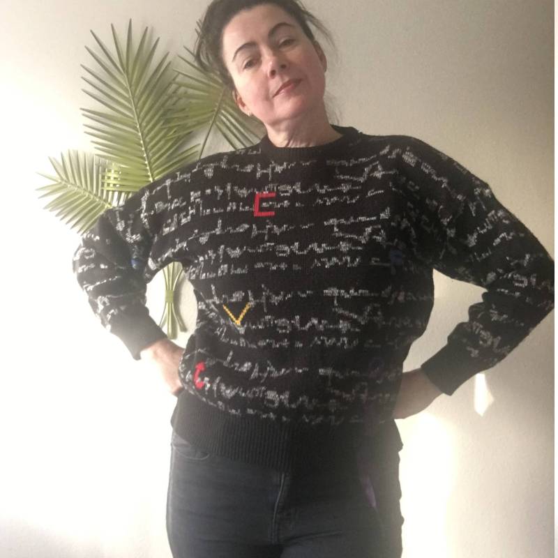 80Er S Pullover Mit Lettering von TomboyRebel
