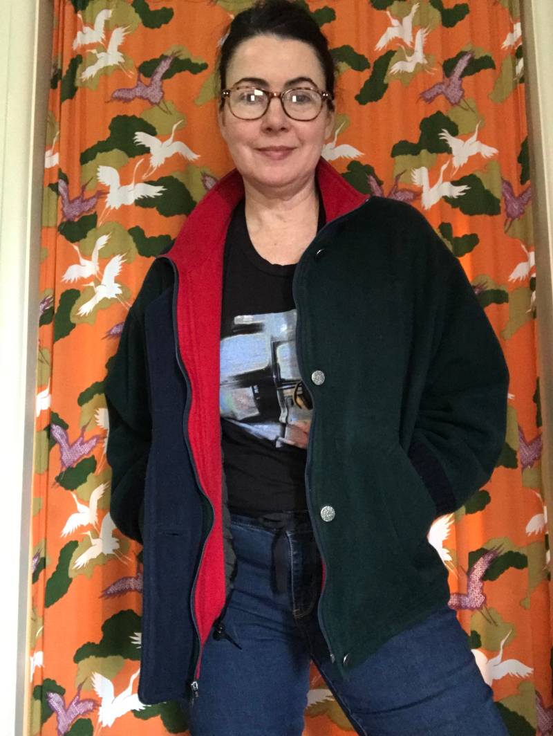 Dreifarbige Wolljacke Zierlicher Kleiner Zipmantel von TomboyRebel