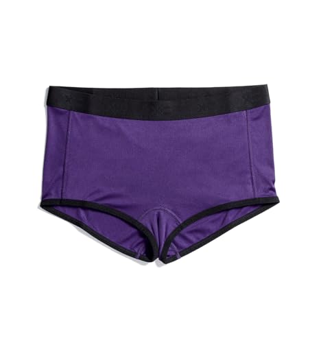 TomboyX Tucking Hiding Boy Shorts Unterwäsche, sichere Kompression für Transgender MTF, Gaff Shaping Panties (XS-4X), Ghostly Grape, S von TomboyX