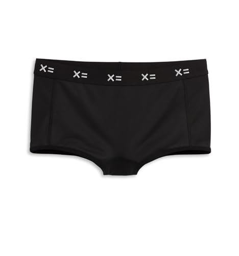 TomboyX Tucking Hiding Boy Shorts Unterwäsche, sichere Kompression für Transgender MTF, Gaff Shaping Panties (XS-4X), Schwarz X= Shine, L von TomboyX