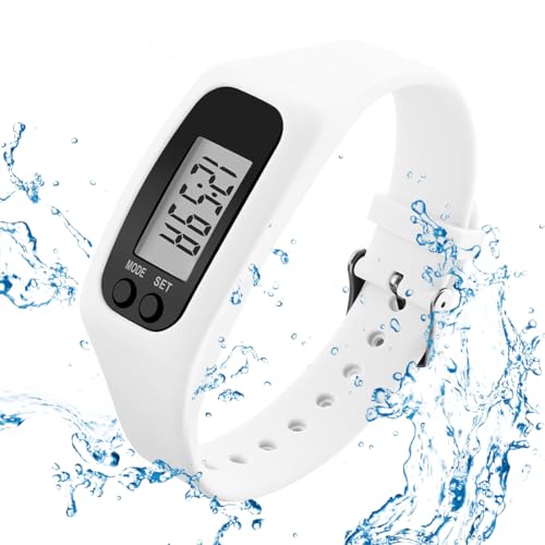 Tomedeks 1 Stück Fitness Tracker Armband,Mit Display Schrittzähler Uhr Damen, Kalorienzähler für Erwachsene,Für Sauna & Schwimmen,Unisex(Weiß) von Tomedeks