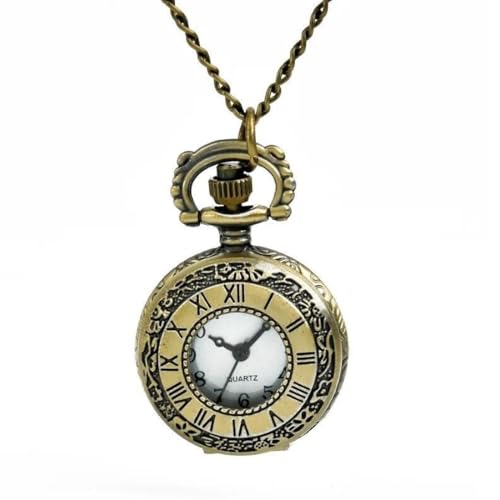 Tomedeks Vintage Taschenuhr Glatte Quarz mit Kette Antik Kettenuhr mit Arabischen Ziffern für Damen Herren Vater Opa Geburtstag Jahrestag Taschenuhr mit Geschenkbox (C) von Tomedeks
