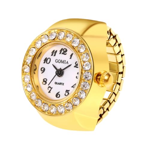Tomedeks Ringuhr Fingeruhr Damen Analog Quarz Retro Geschnitzt Blumen Strass Edelstahl Verstellbar Ring Uhr Fingerringuhr Uhrenring Zifferblatt mit Arabischen Ziffern,mit Samtsäckchen - Gold Tomedeks Ringuhr Fingeruhr Damen Analog Quarz Retro Geschnitzt Blumen Strass Edelstahl Verstellbar Ring Uhr Fingerringuhr Uhrenring Zifferblatt mit Arabischen Ziffern,mit Samtsäckchen - Gold von Tomedeks