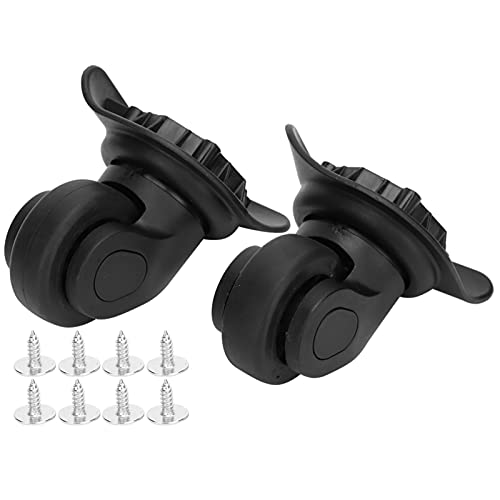 Tomedny 2pcs Schwarze Gepäck, Plastik Linke rechte mit 8pcs Nagelkoffer Caster -Ersatzteilen Roller zur DIY -Reparatur von Tomedny