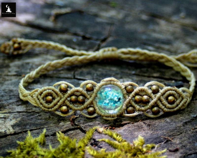 Makramee Armband Mit Glühen in Der Dunklen Perle Makramee Armband Mit Glühen in Der Dunklen Perle von TomentosaShop