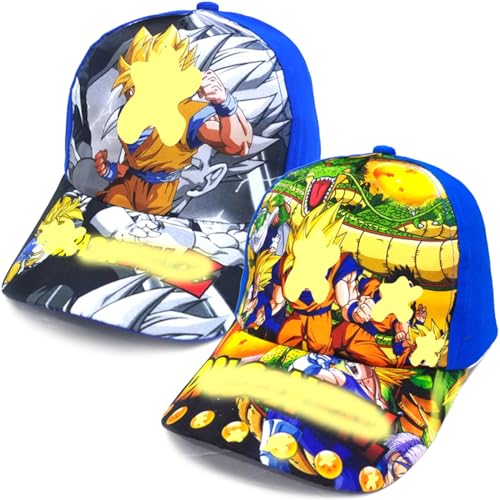 Baseball Cap Baseballmütze Für Kinder,Cartoon Casual Verstellbar Athletic Baseball Cap,Sport Baseball Caps 2pcs (48-54cm) von Tomicy