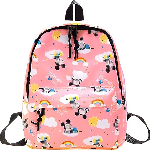 Tomicy Cartoon Maus Kindergartenrucksack Rucksack Kinder Mädchen Schulrucksack Verstellbarer Leichter Schulranzen für die Grundschule 24 * 9 * 32cm von Tomicy