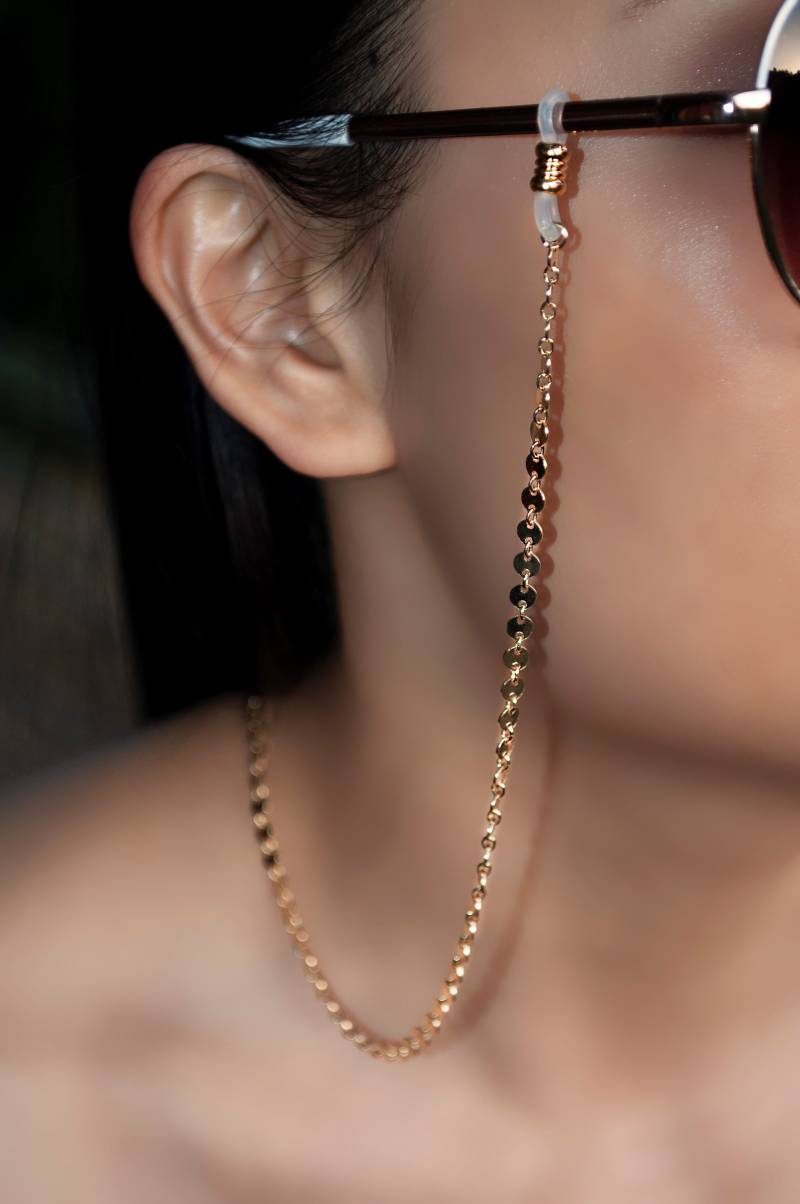 Gold Filled Brillenkette, Disco Brillenhalter von TommassiniJewelry