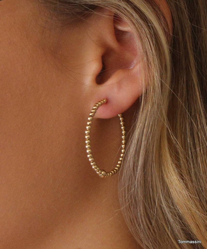 Gold Filled Perlen Creolen - Tommassini Jewelry von TommassiniJewelry