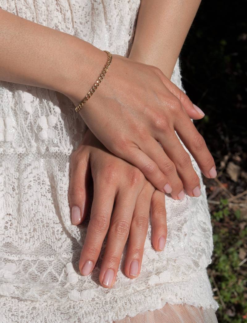 Stapelarmband Kettenarmband Schichtarmband Gold Filled Oder Sterling Silber Panzerkettenarmband Dicke Goldkette von TommassiniJewelry