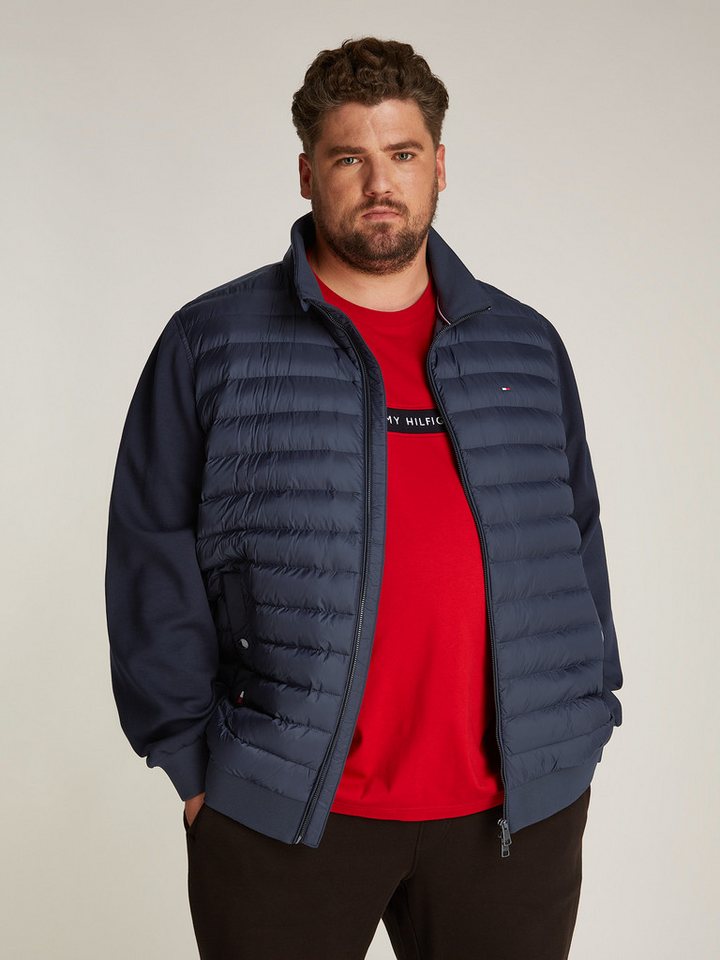 Tommy Hilfiger Big & Tall Collegejacke BT-MIX MEDIA STAND CLLR-B in Großen Größen, mit gesteppten Einsatz vorne von Tommy Hilfiger Big & Tall