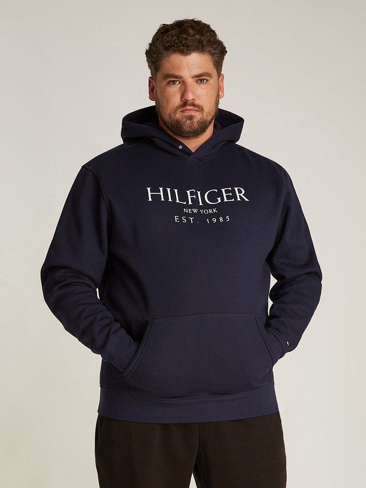 Tommy Hilfiger Big & Tall Hoodie BT-BIG HILFIGER HOODY-B in Großen Größen, mit Logostickerei am Ärmel von Tommy Hilfiger Big & Tall