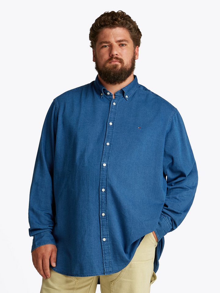 Tommy Hilfiger Big & Tall Jeanshemd BT-CHAMBRAY SHIRT-B in Großen Größen, Mit Logostickerei Tommy Hilfiger Big & Tall Jeanshemd BT-CHAMBRAY SHIRT-B in Großen Größen, Mit Logostickerei von Tommy Hilfiger Big & Tall