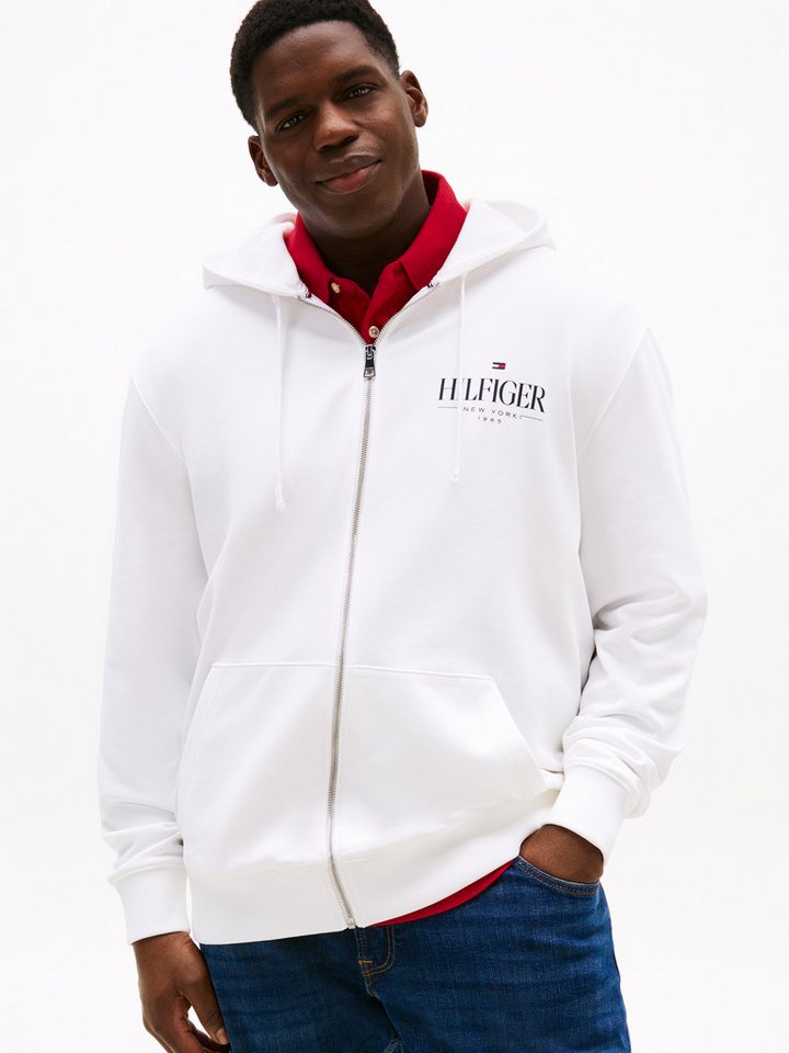 Tommy Hilfiger Big & Tall Kapuzensweatjacke BT-HILFIGER STACKED HOODED ZIP-B Große Größen von Tommy Hilfiger Big & Tall