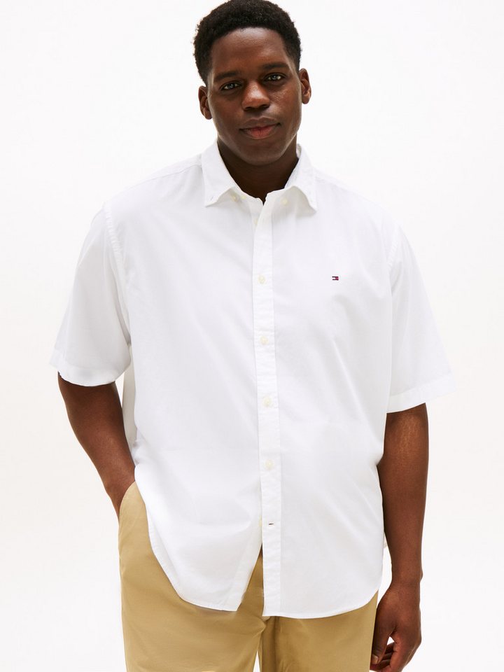 Tommy Hilfiger Big & Tall Kurzarmhemd BT-FLEX POPLIN SOLID S/S SHIRT-B Große Größen von Tommy Hilfiger Big & Tall