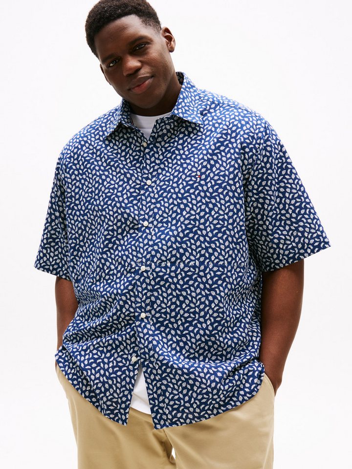 Tommy Hilfiger Big & Tall Kurzarmhemd BT-LINEN BLEND AOP SS RF SHIRT-B Große Größen von Tommy Hilfiger Big & Tall