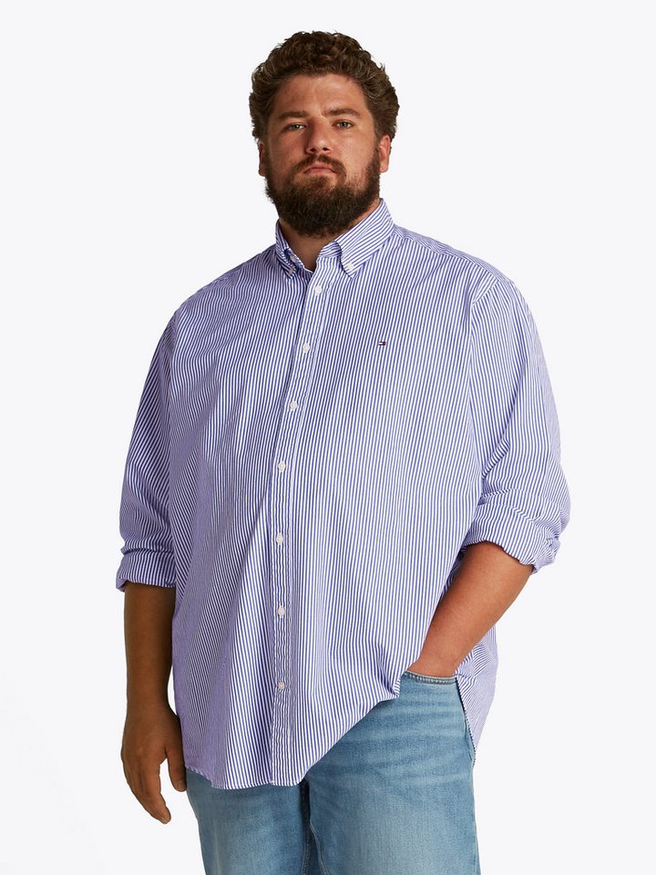 Tommy Hilfiger Big & Tall Langarmhemd BT-FLEX POPLIN CL STP SHIRT-B in Großen Größen, Logostickerei Tommy Hilfiger Big & Tall Langarmhemd BT-FLEX POPLIN CL STP SHIRT-B in Großen Größen, Logostickerei von Tommy Hilfiger Big & Tall