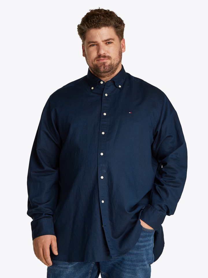 Tommy Hilfiger Big & Tall Langarmhemd BT-LINEN BLEND SOLID Große Größen von Tommy Hilfiger Big & Tall