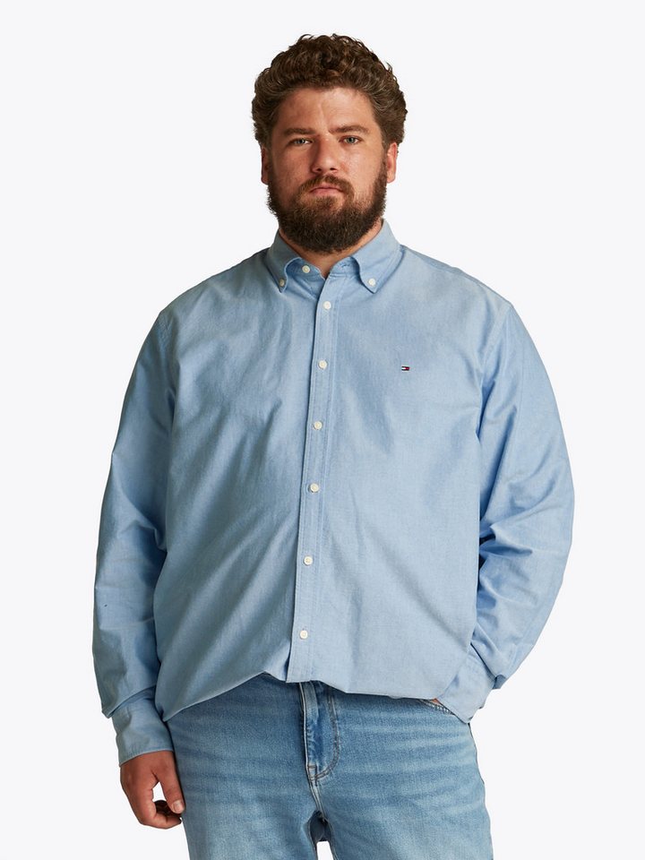 Tommy Hilfiger Big & Tall Langarmhemd BT-SOLID HERITAGE OXFORD S-B in Großen Größen, Logostickerei von Tommy Hilfiger Big & Tall