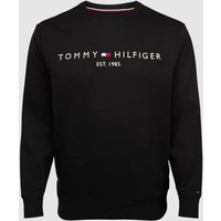 Tommy Hilfiger Big & Tall PLUS SIZE Sweatshirt mit Label-Stitching in Black, Größe XXL von Tommy Hilfiger Big & Tall