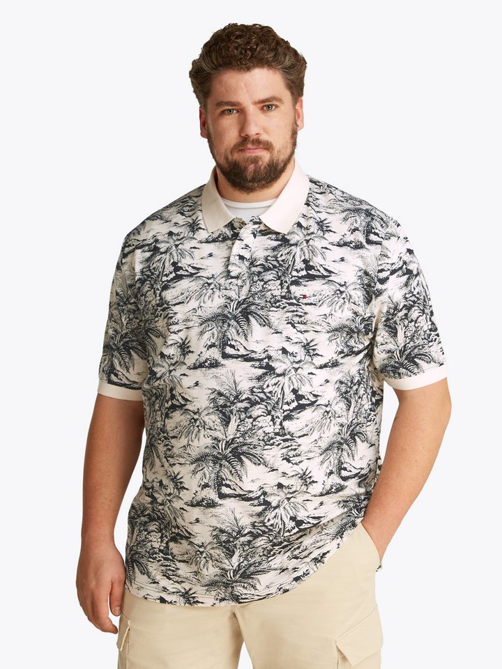 Tommy Hilfiger Big & Tall Poloshirt BT-AOP LINEN REG POLO-B Große Größen von Tommy Hilfiger Big & Tall