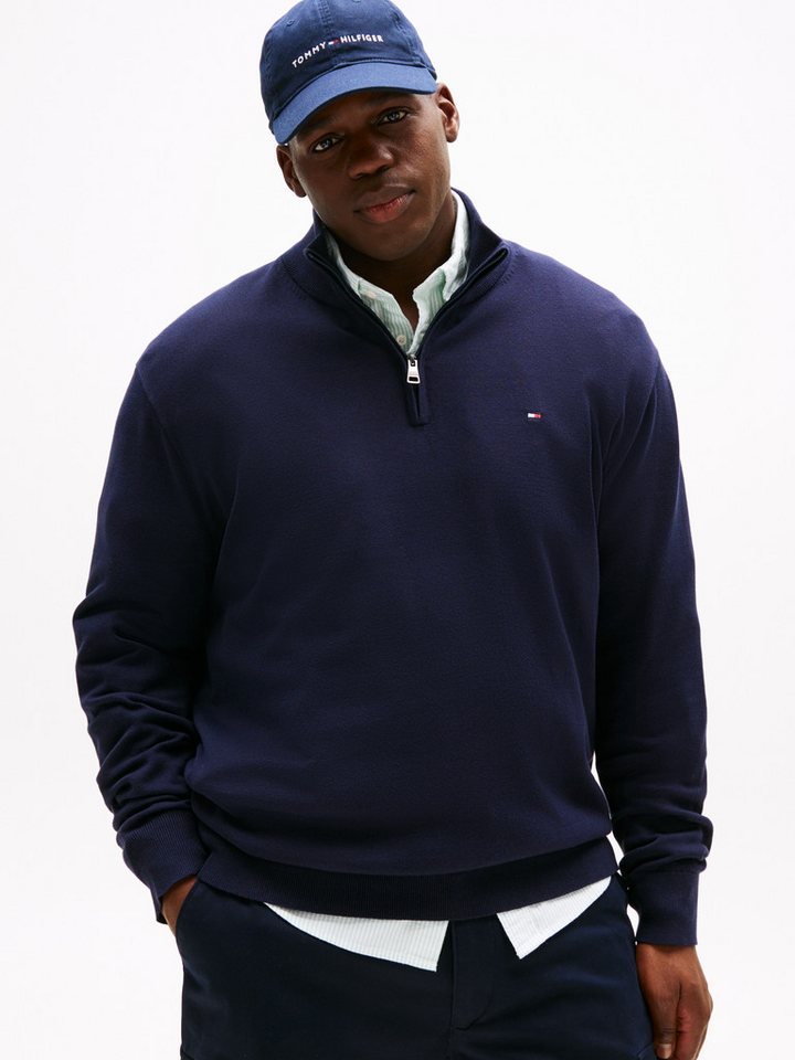 Tommy Hilfiger Big & Tall Stehkragenpullover BT-ESSENTIAL COTTON ZIP MOCK-B Großen Größen von Tommy Hilfiger Big & Tall