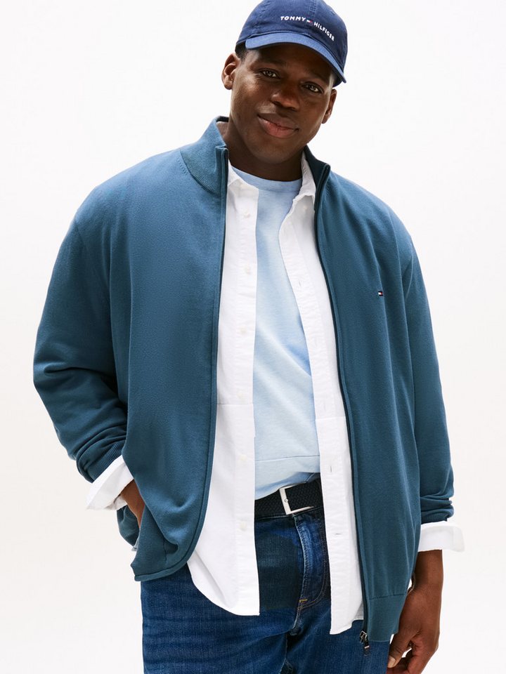Tommy Hilfiger Big & Tall Strickjacke BT-ESSENTIAL COTTON ZIP THRU-B Großen Größen von Tommy Hilfiger Big & Tall