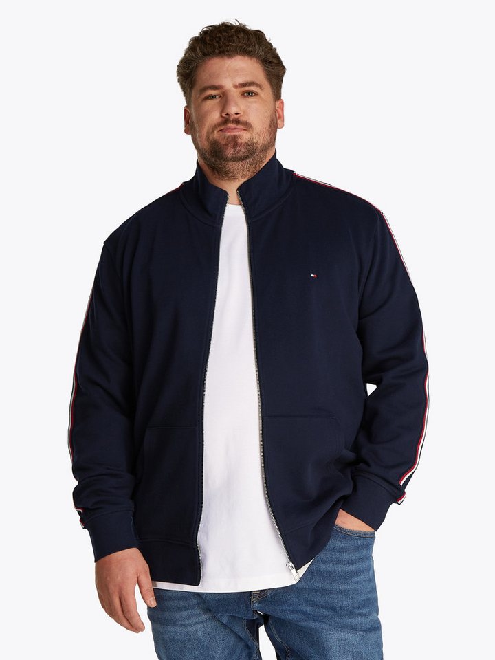 Tommy Hilfiger Big & Tall Sweatjacke BT-GLOBAL STRIPE STAND COLLAR-B Große Größen von Tommy Hilfiger Big & Tall