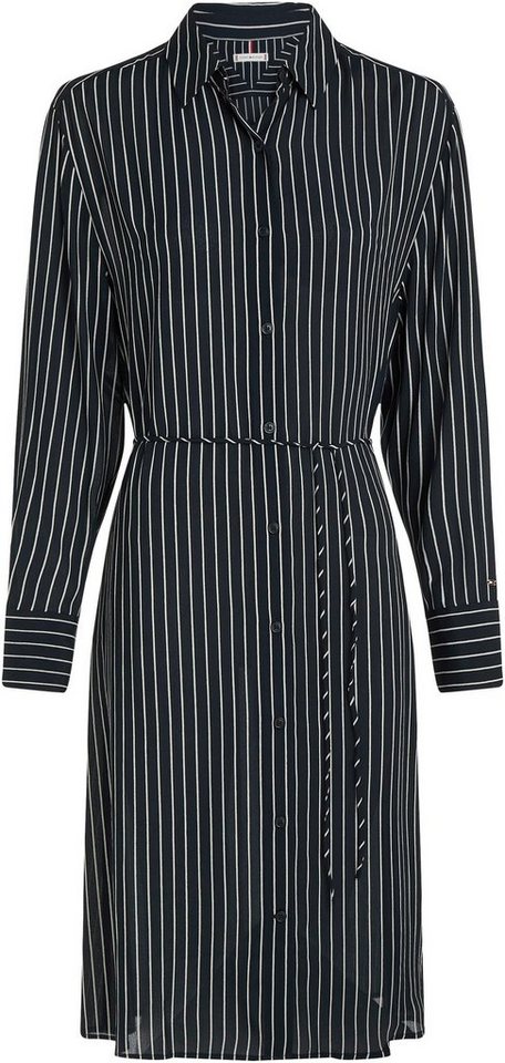 Tommy Hilfiger Curve Blusenkleid CRV VISCOSE CREPE MIDI DRESS in Streifenoptik Tommy Hilfiger Curve Blusenkleid CRV VISCOSE CREPE MIDI DRESS in Streifenoptik von Tommy Hilfiger Curve