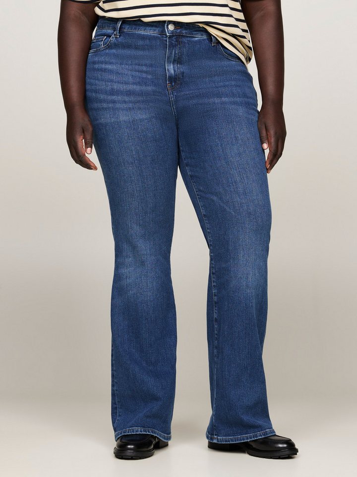 Tommy Hilfiger Curve Bootcut-Jeans CRV BOOTCUT RW CLER Große Größen in Stoned Washed Optik von Tommy Hilfiger Curve