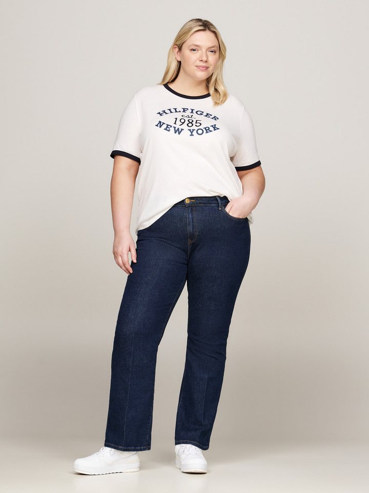 Tommy Hilfiger Curve Bootcut-Jeans CRV BOOTCUT RW CLER Große Größen in Stoned Washed Optik von Tommy Hilfiger Curve