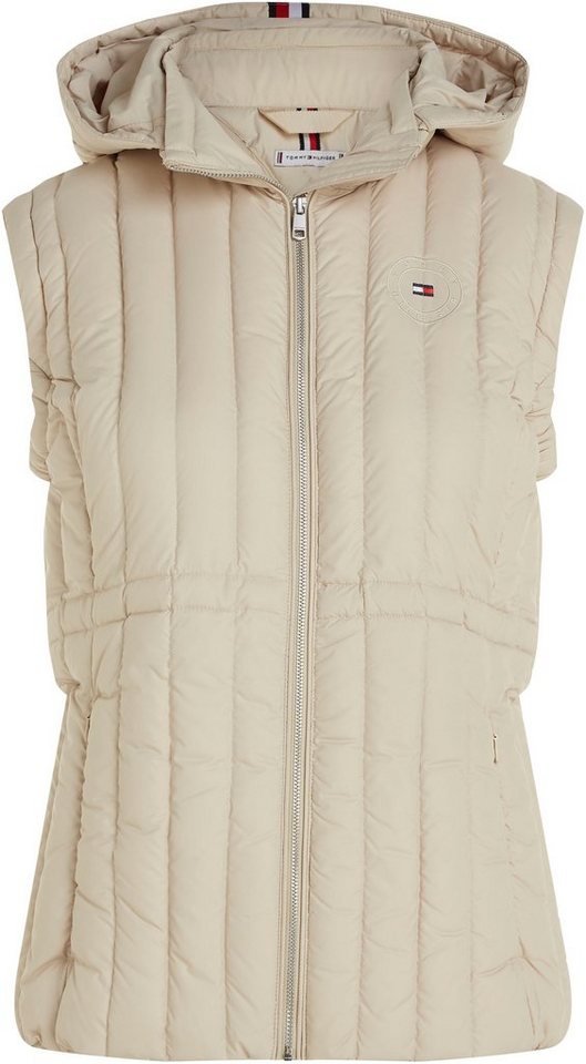 Tommy Hilfiger Curve Daunenweste CRV FEMININE LW DOWN VEST mit Logostickerei von Tommy Hilfiger Curve