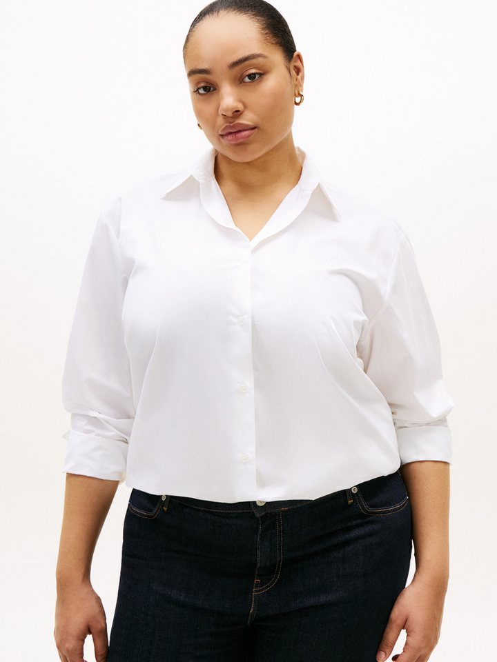 Tommy Hilfiger Curve Hemdbluse CRV COTTON EASY SHIRT in großen Größen von Tommy Hilfiger Curve