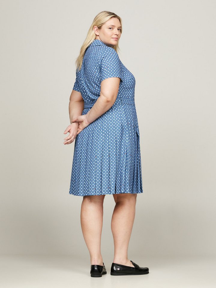 Tommy Hilfiger Curve Hemdblusenkleid CRV FOULARD PLEATED SHIRTDRESS Große Größen von Tommy Hilfiger Curve