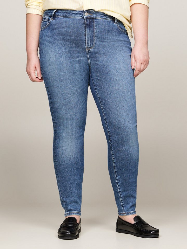Tommy Hilfiger Curve Skinny-fit-Jeans CRV HARLEM U SKINNY HW Große Größen in Stoned Washed Optik von Tommy Hilfiger Curve