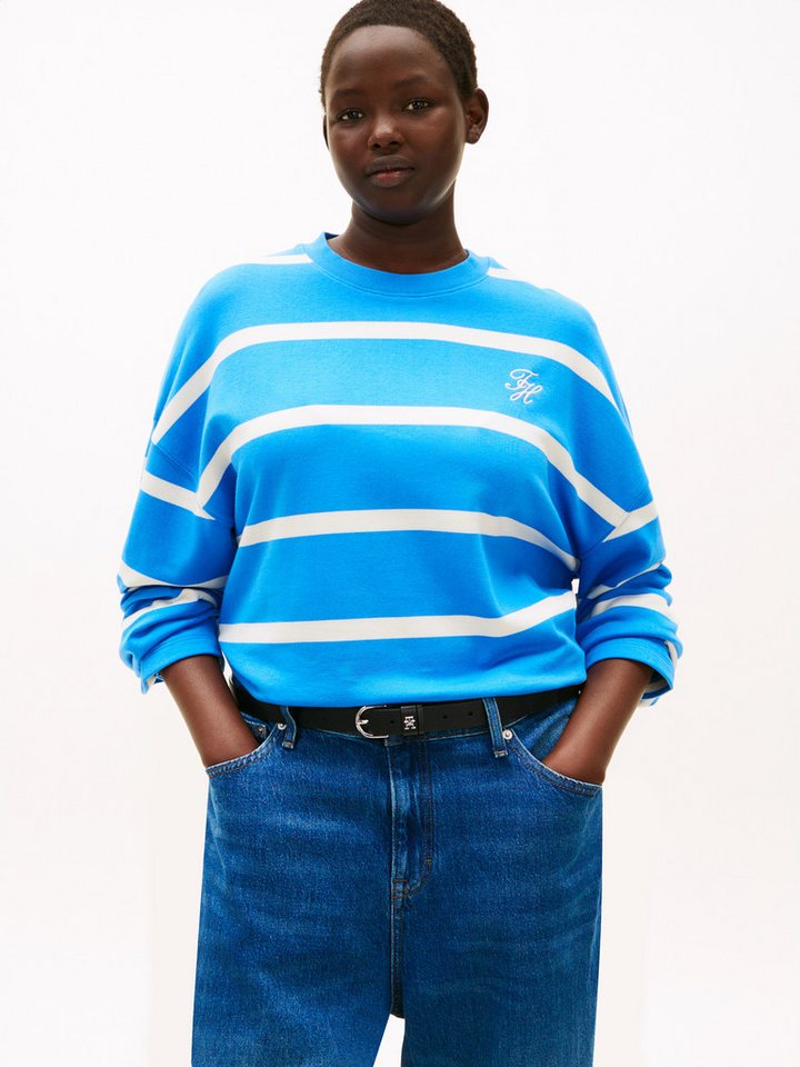 Tommy Hilfiger Curve Sweatshirt CRV TH SCRIPT MDRN TERRY SWTSHRT in großen Größen von Tommy Hilfiger Curve