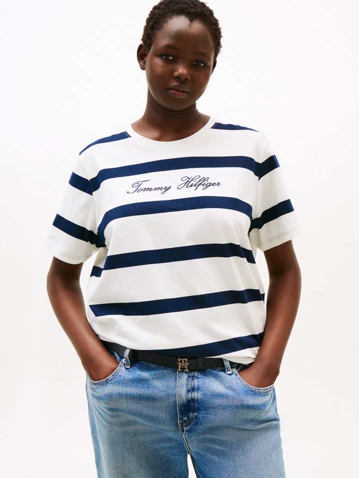 Tommy Hilfiger Curve T-Shirt CRV SCRIPT REG C-NK SS T-SHIRT Tommy Hilfiger Curve T-Shirt CRV SCRIPT REG C-NK SS T-SHIRT von Tommy Hilfiger Curve