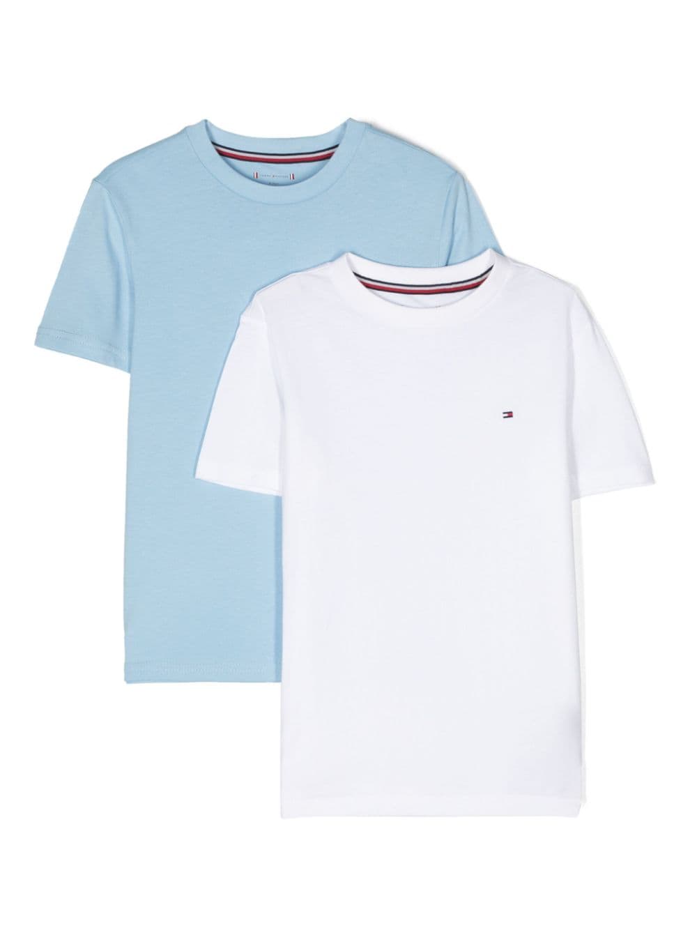 Tommy Hilfiger Junior Set aus zwei T-Shirts mit Logo-Stickerei - Weiß von Tommy Hilfiger Junior